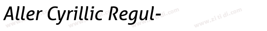 Aller Cyrillic Regul字体转换